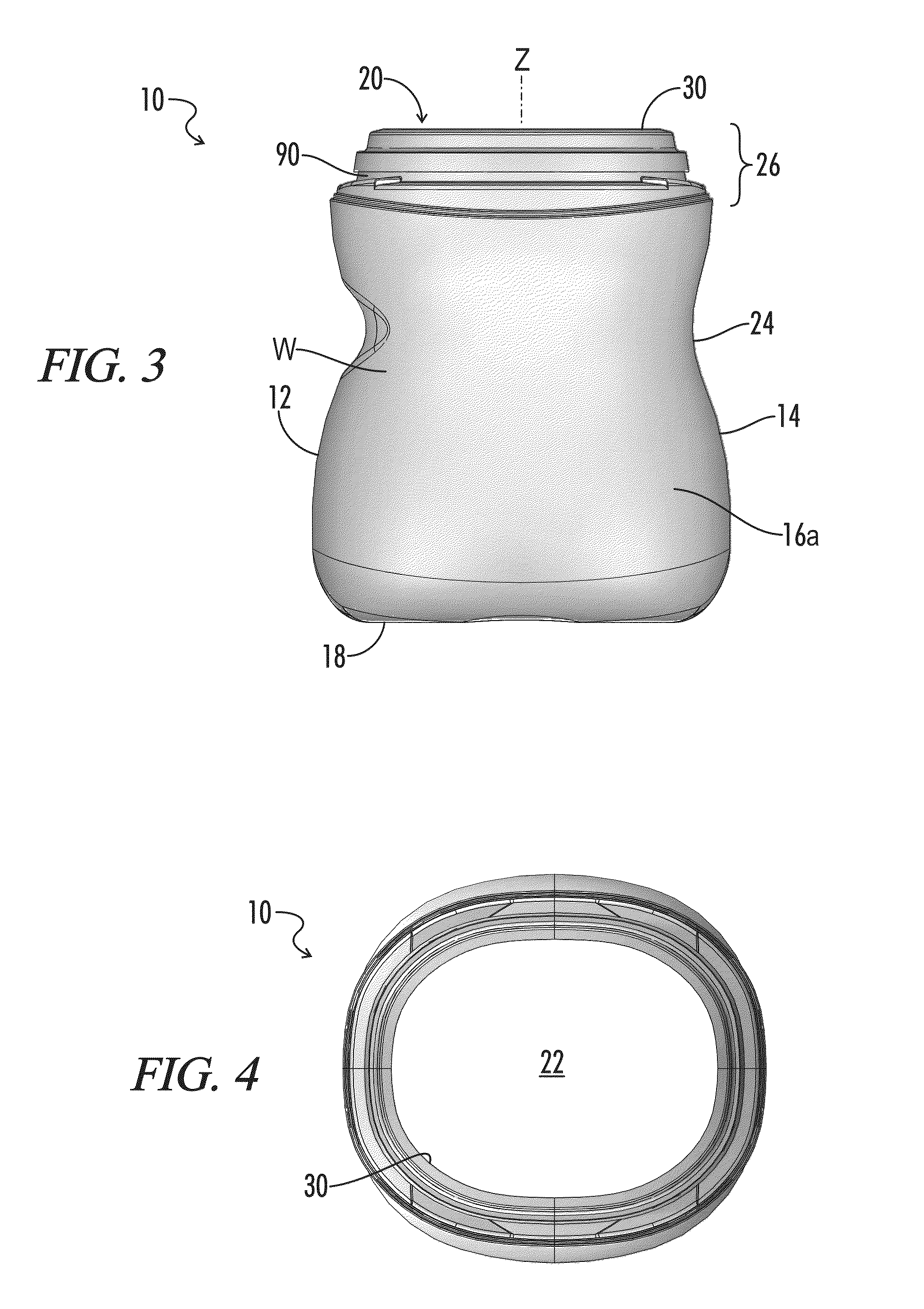 Resealable container with collar and lid