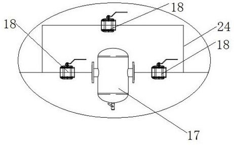 A sewage discharge device and sewage discharge method for suction system of medical center