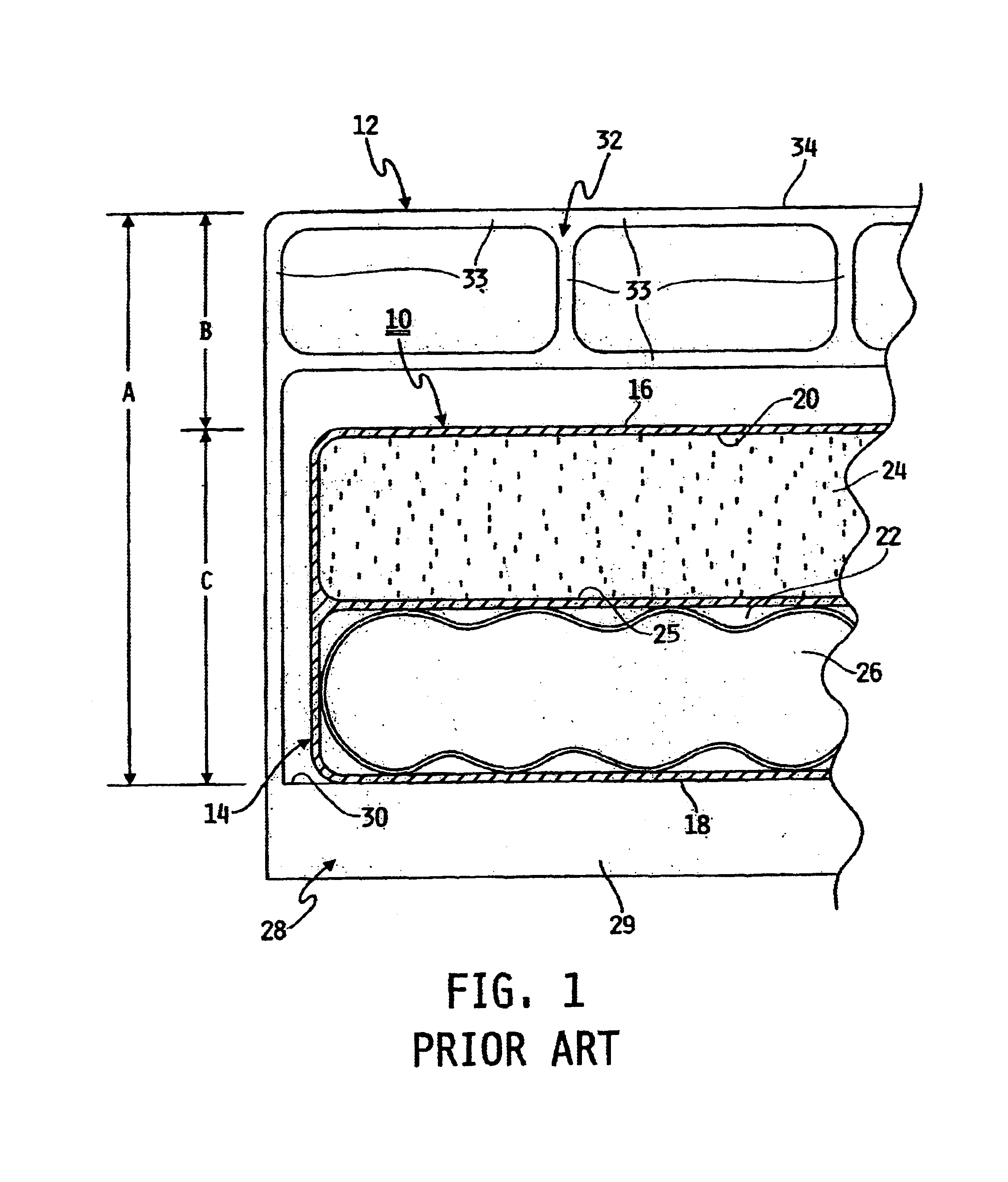 Self-sealing mattress structure