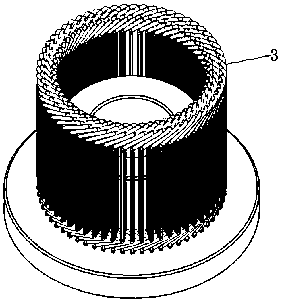 Method for embedding flat copper wire by using split stator core