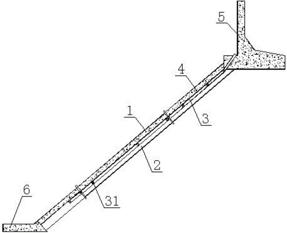 Upstream surface structure of concrete face rockfill dam for preventing face from disengagement and construction method thereof