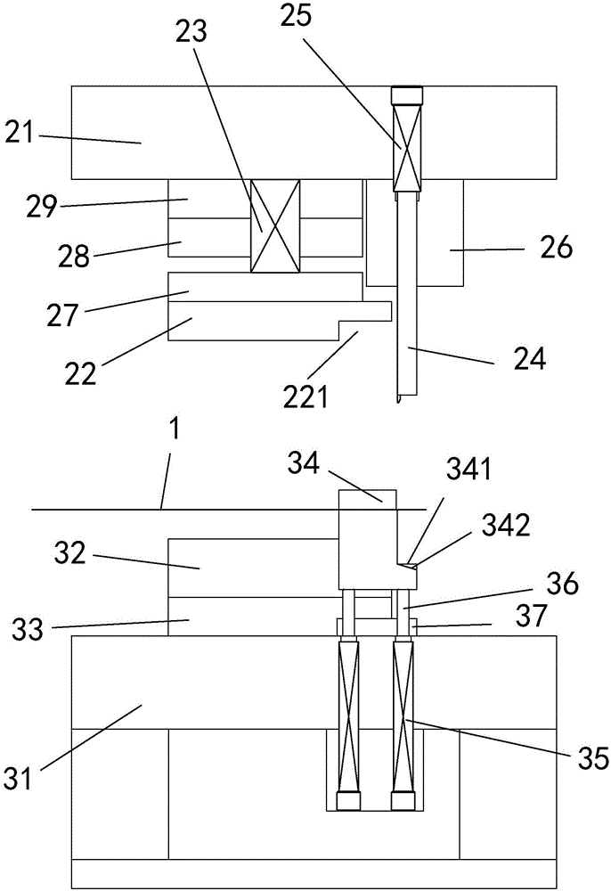 Material pulling structure of continuous progressive die