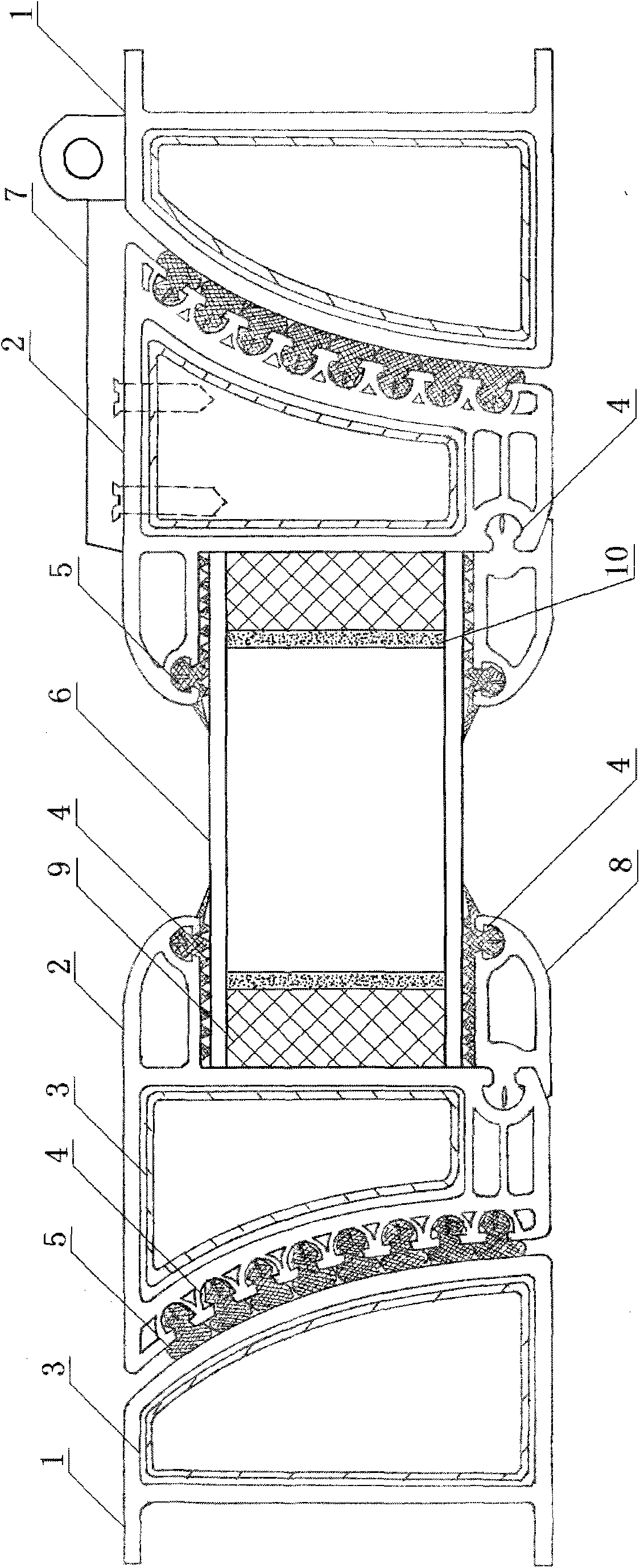 Full-sealing energy-saving chamber indoor/outdoor vertical-hinged door