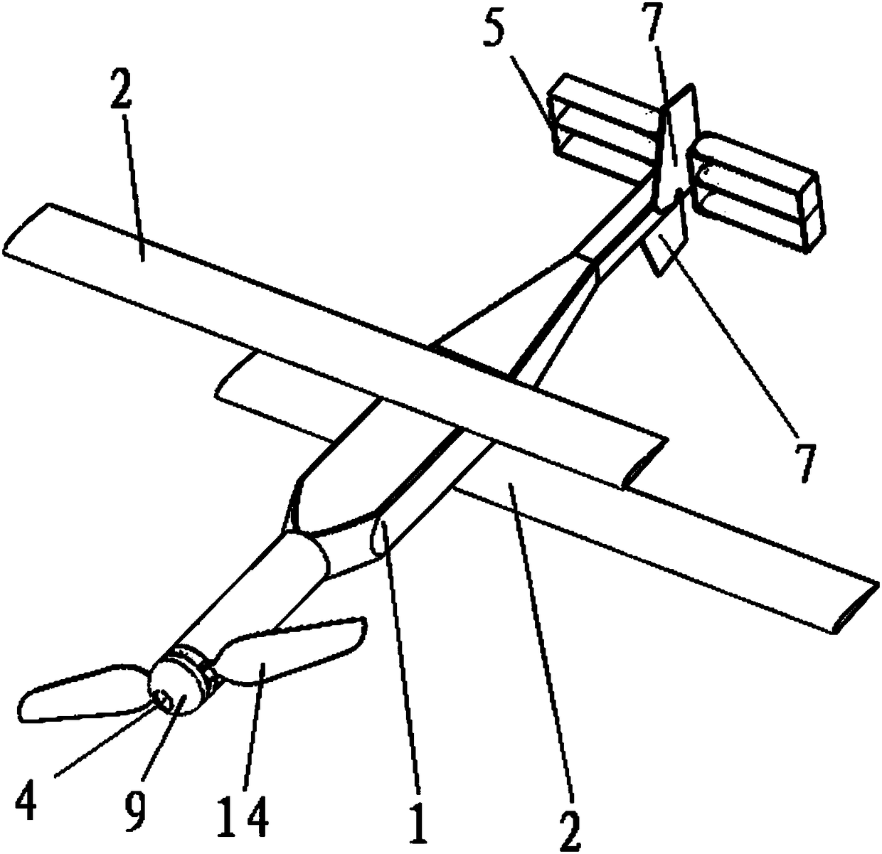 A collapsible unmanned aerial vehicle that can be carried by a soldier, can be stored and launched in a cylinder