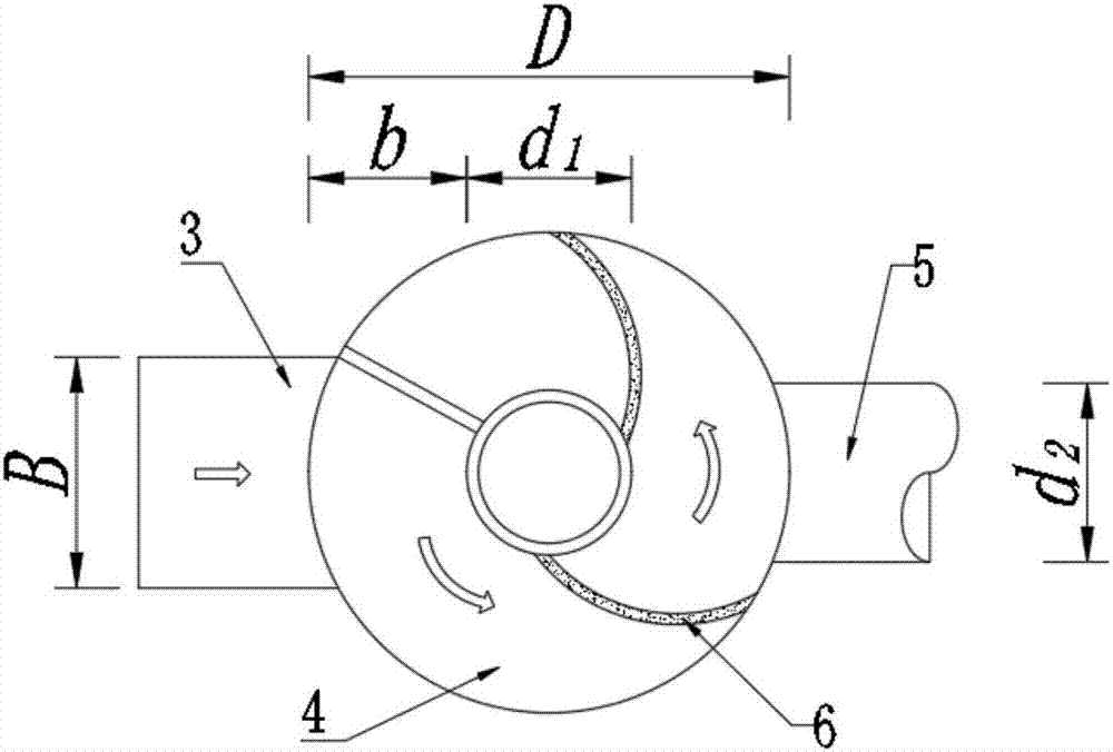 Turbofan shaped graded drop type vertical shaft