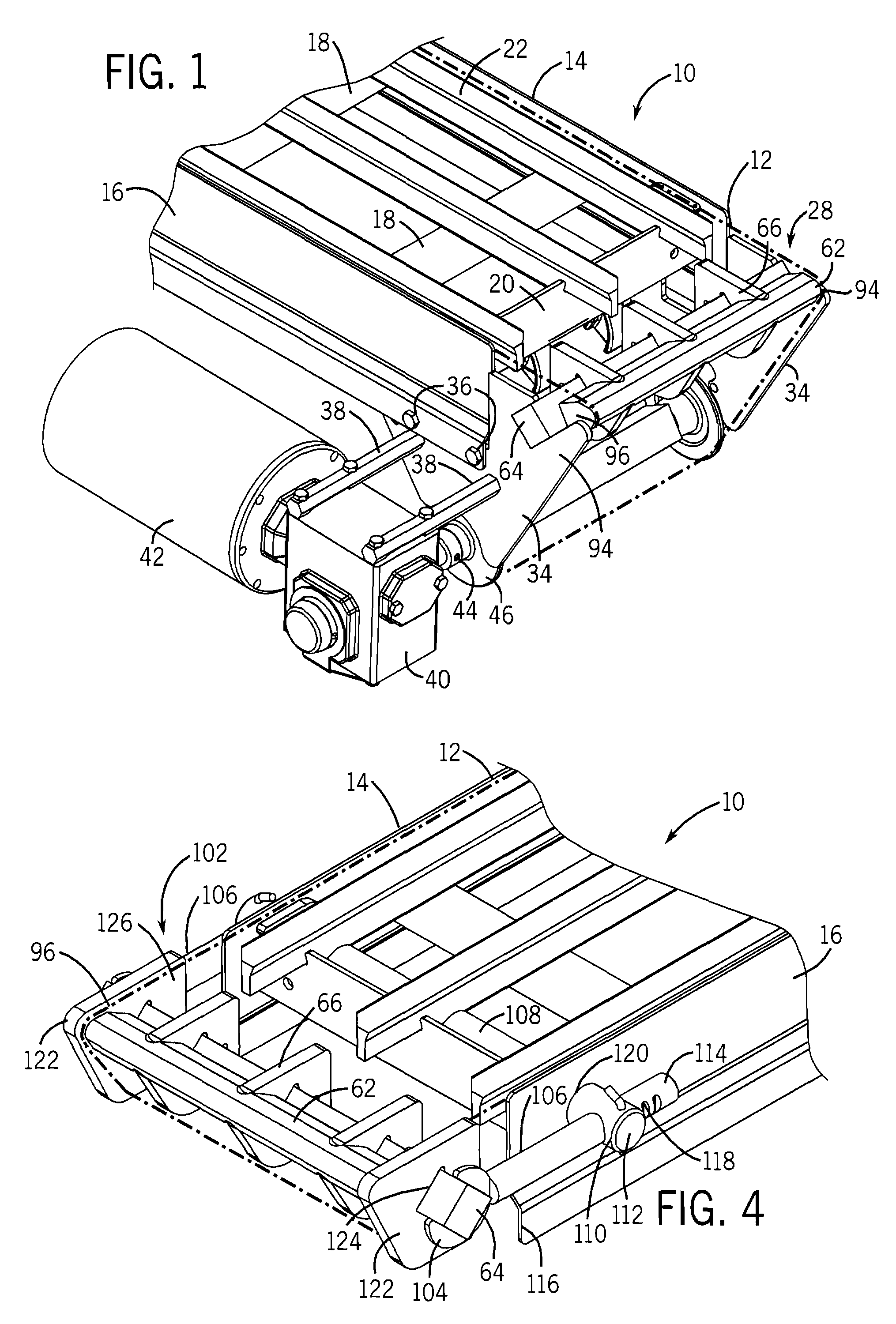 Sanitary conveyor transfer tail assembly