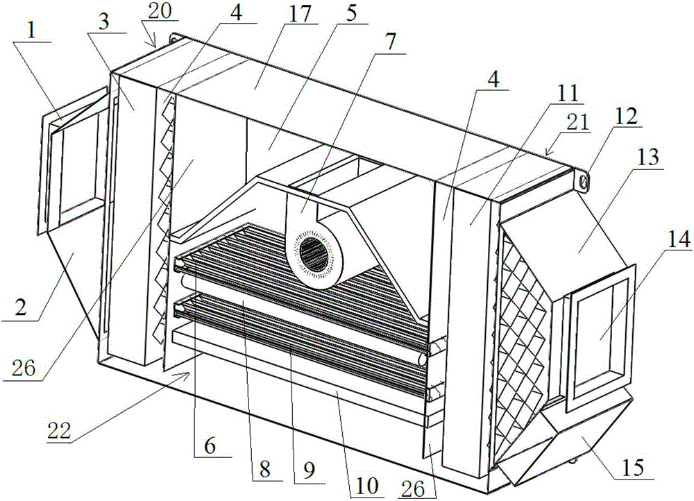 An air purification device for an intensive care ambulance