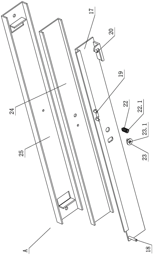 A damping press rebound adjustment device for a sliding door