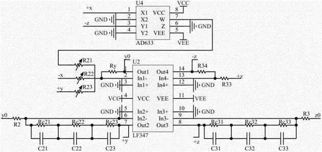 Method for automatically switching four Chen type system based fractional order chaotic systems and analog circuit