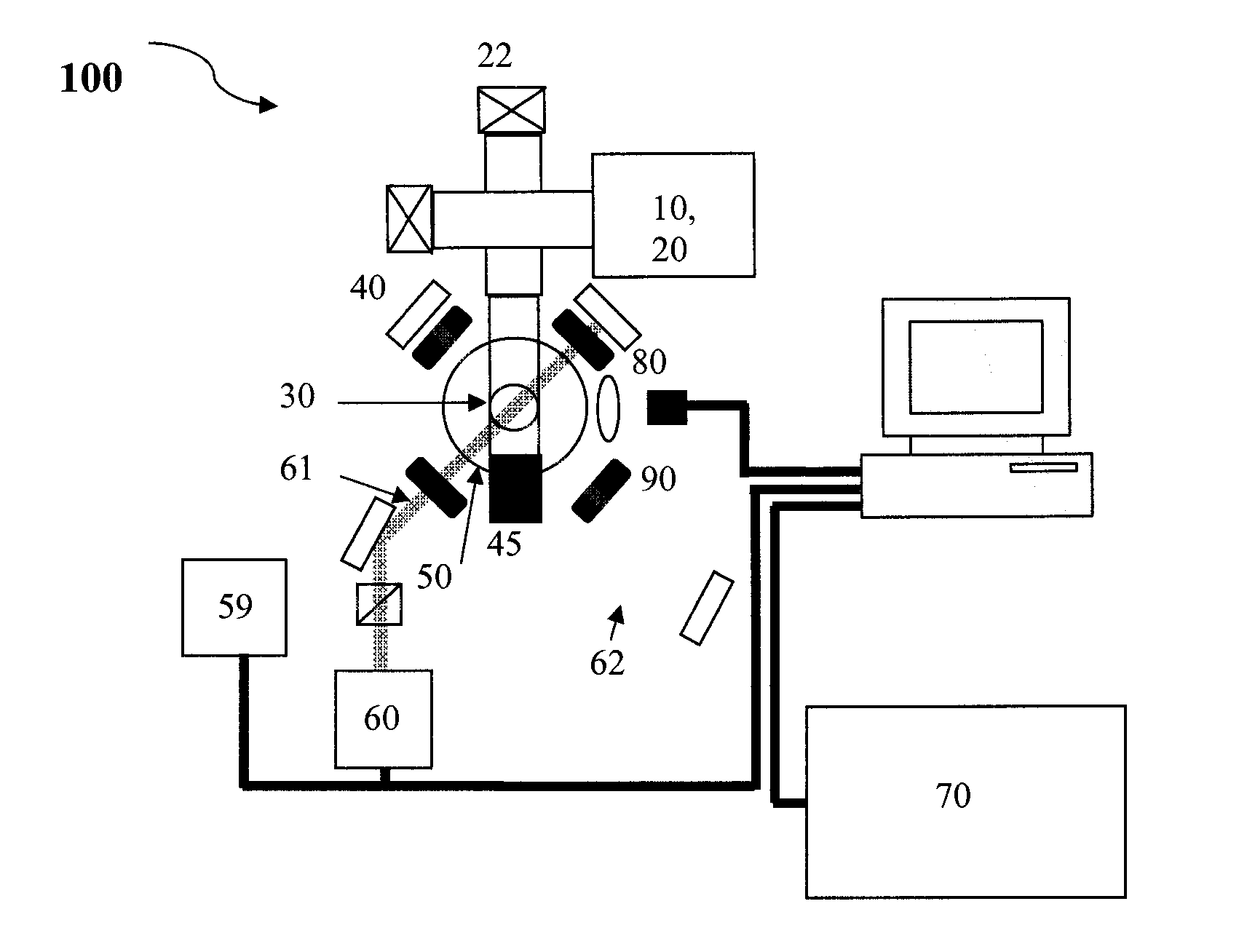 Method and device for accurately measuring the incident flux of ambient particles in a high or ultra-high vacuum environment