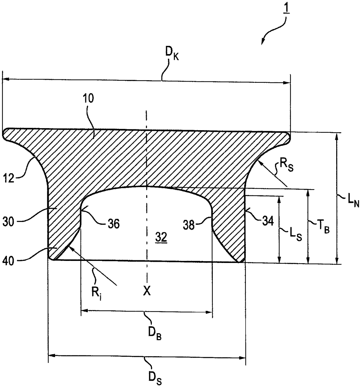 Semi-tubular self-piercing rivet for thin sheet metal joints, method for producing said semi-tubular self-piercing rivet, and method for producing a joint