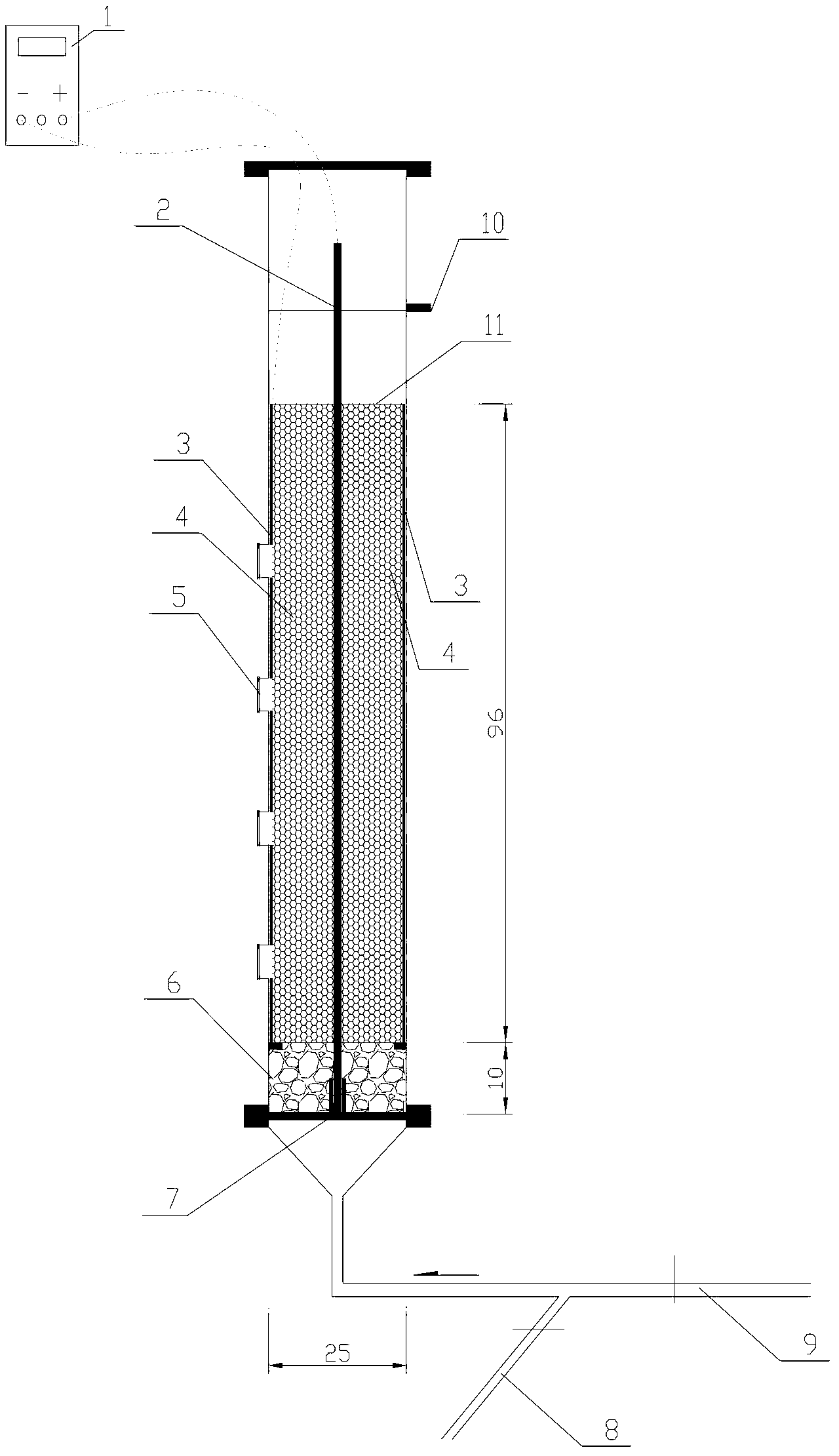 Reinforced denitrification method for three-dimensional electrode biological film