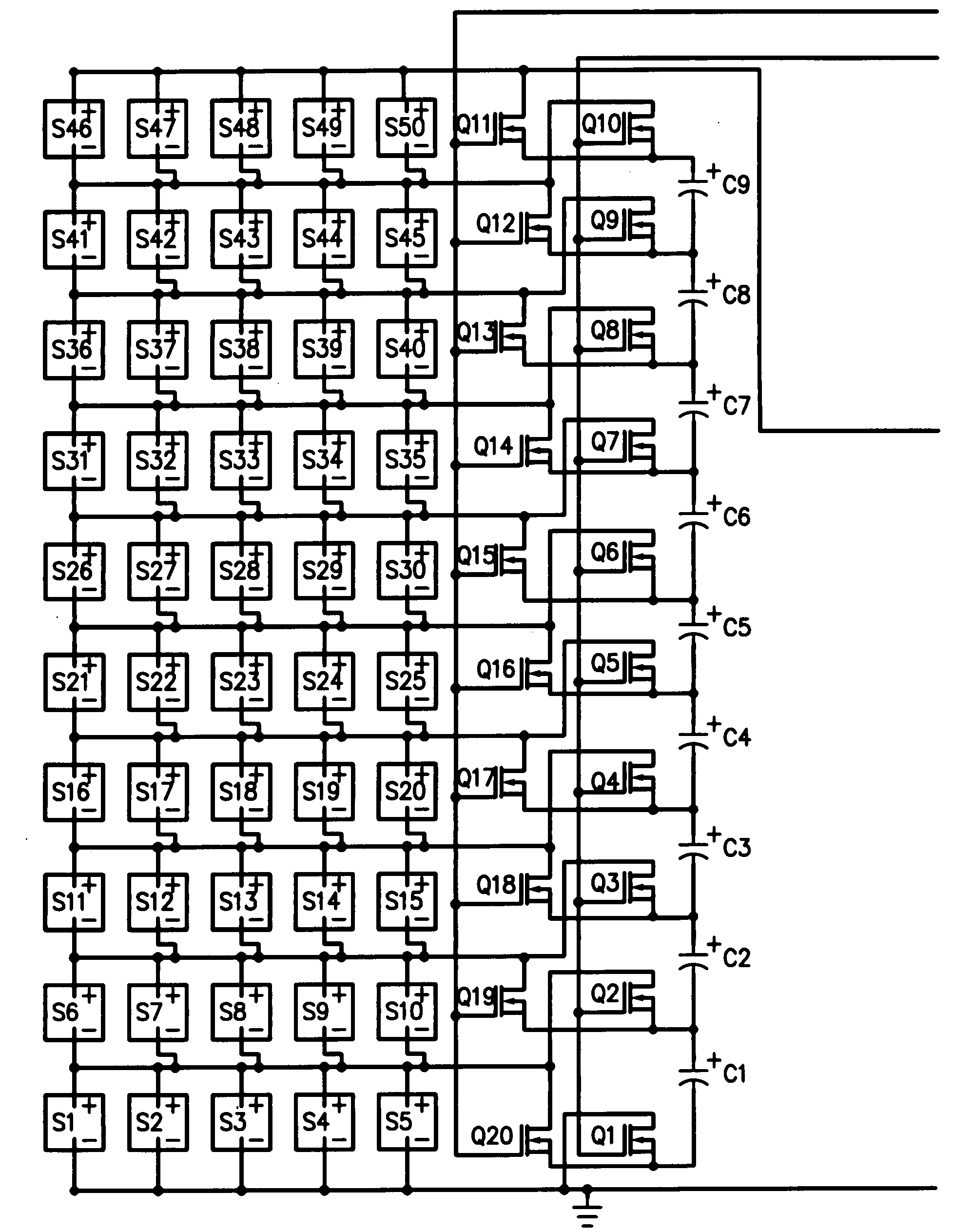 Parallel and virtual parallel interconnection of solar cells in solar panels