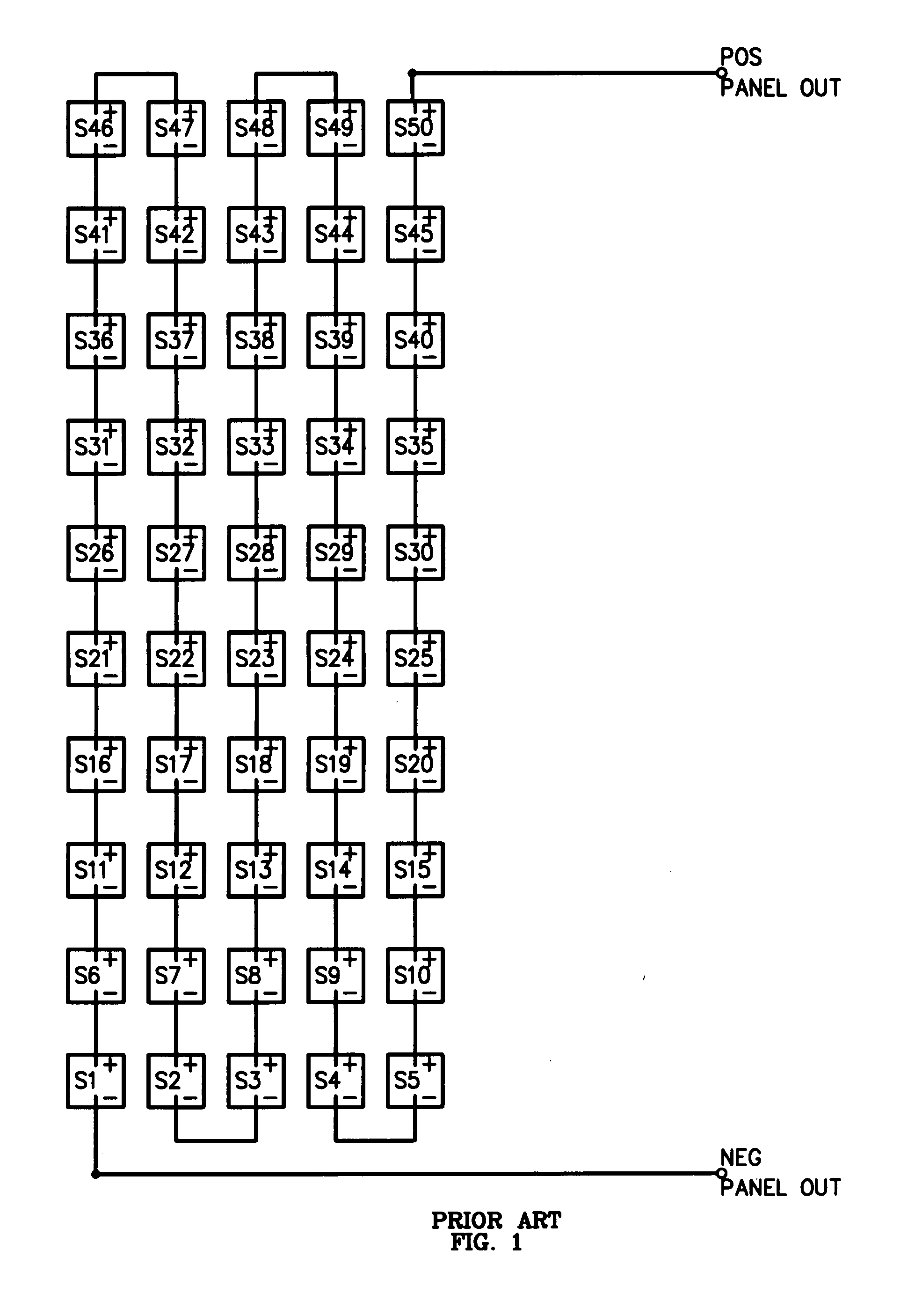 Parallel and virtual parallel interconnection of solar cells in solar panels