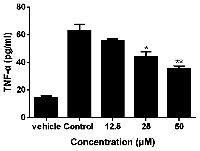 Application of chrysin in preparation of anaphylactoid-resistance drugs