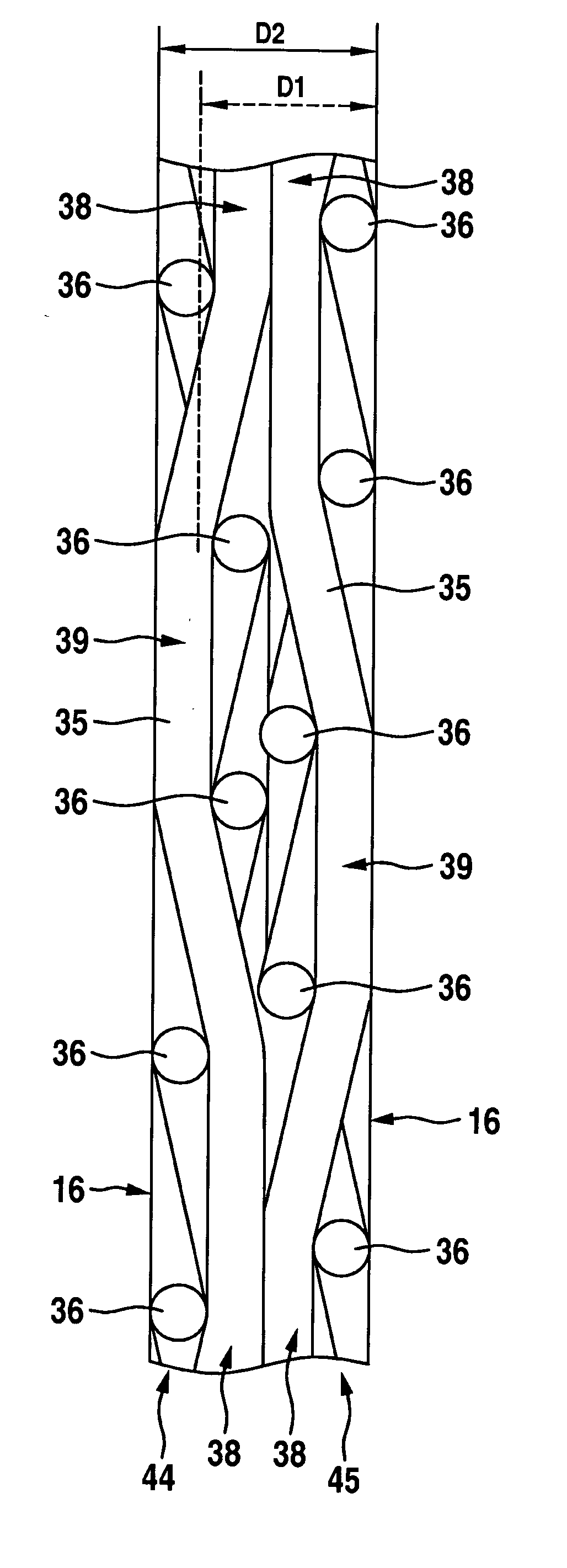 Corrugated or pleated flat material