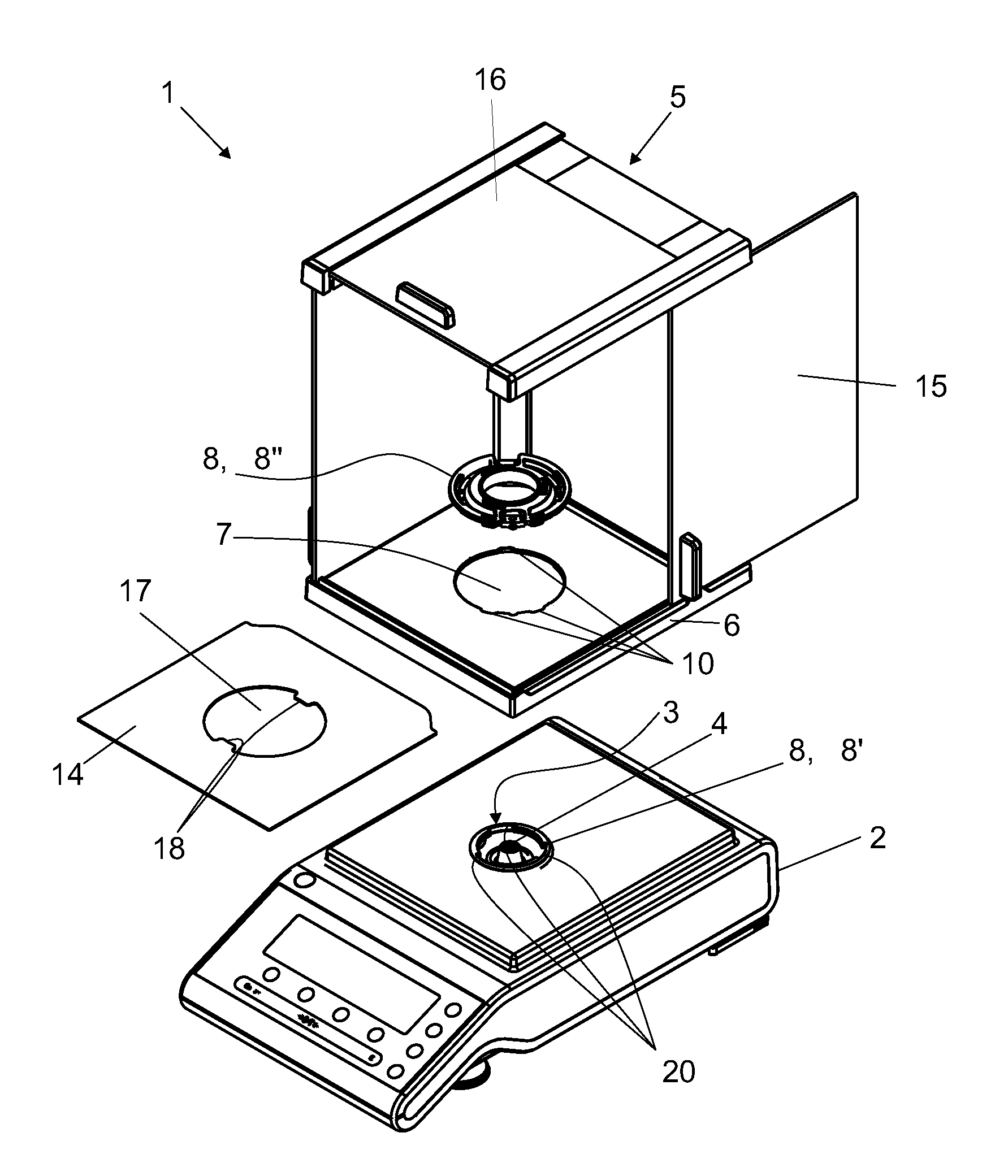 Bayonet-coupled draft shield arrangement for balance