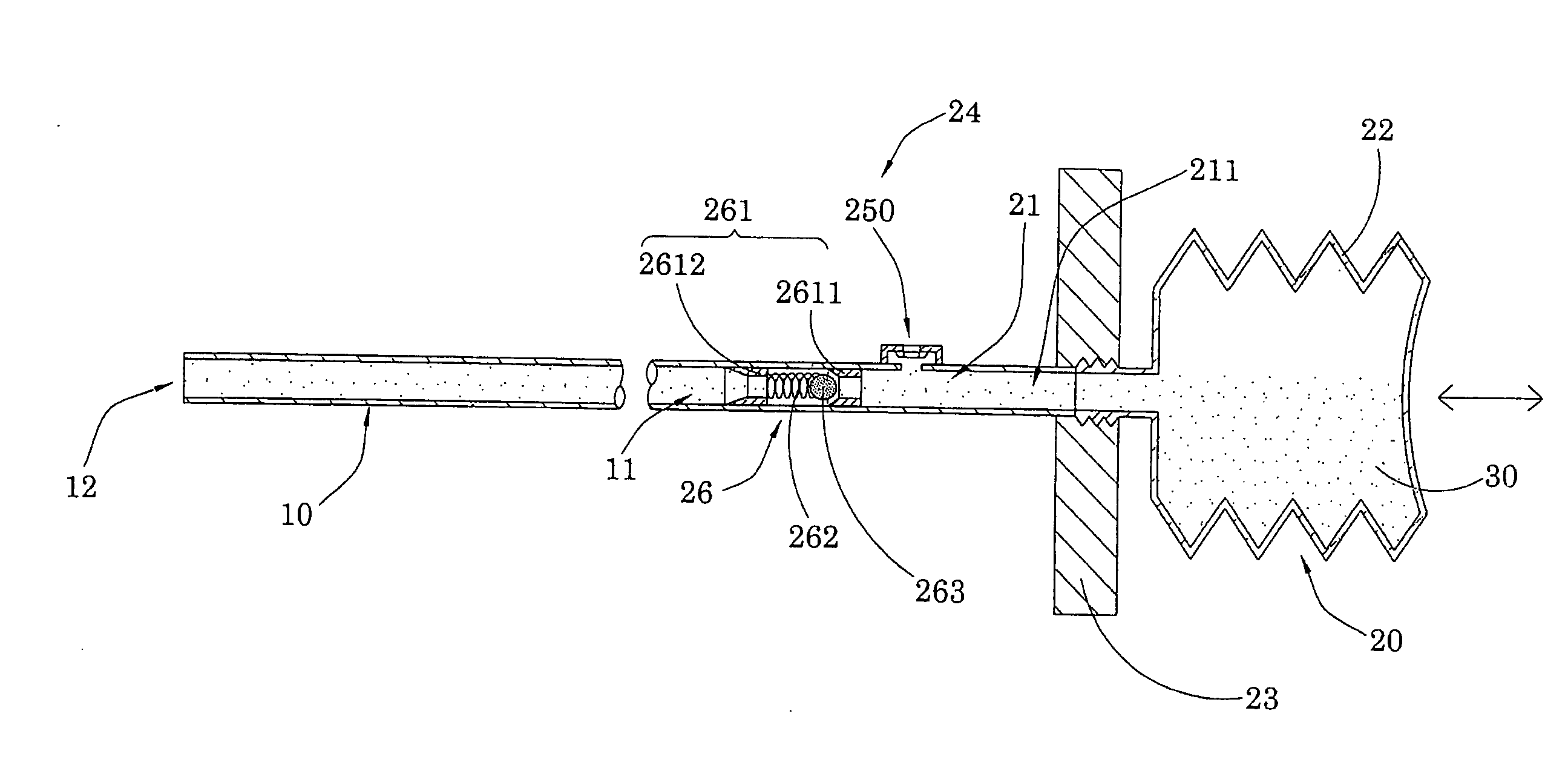 Internal dry powder delivery system and method thereof