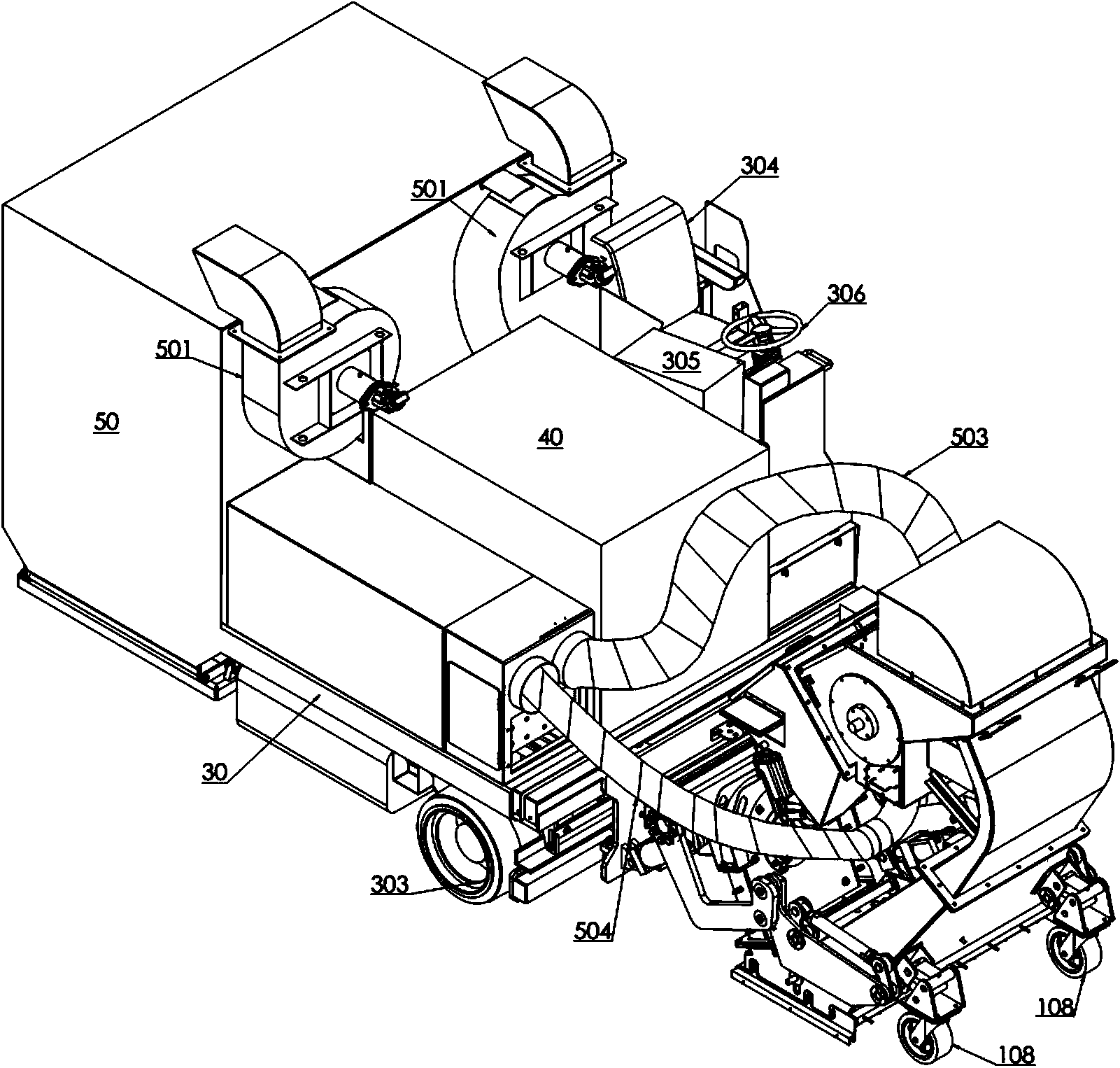 Driving-type shot blasting machine