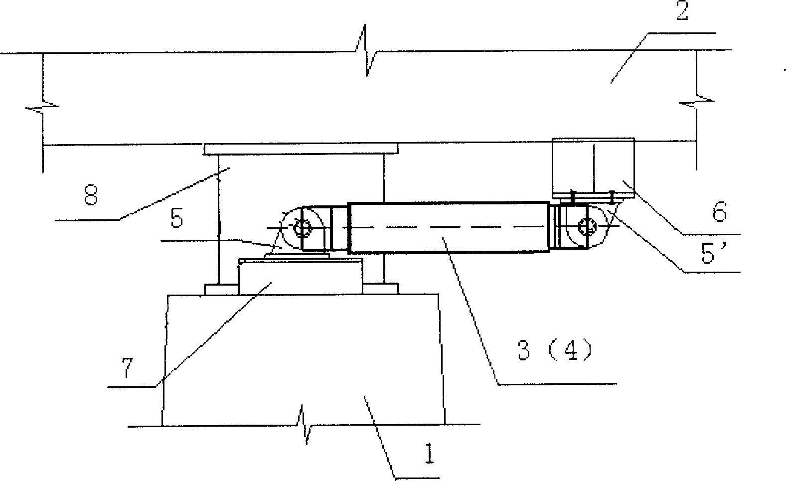 Hybrid system for controlling longitudinal vibration reaction of girder of cable stayed bridge in float type