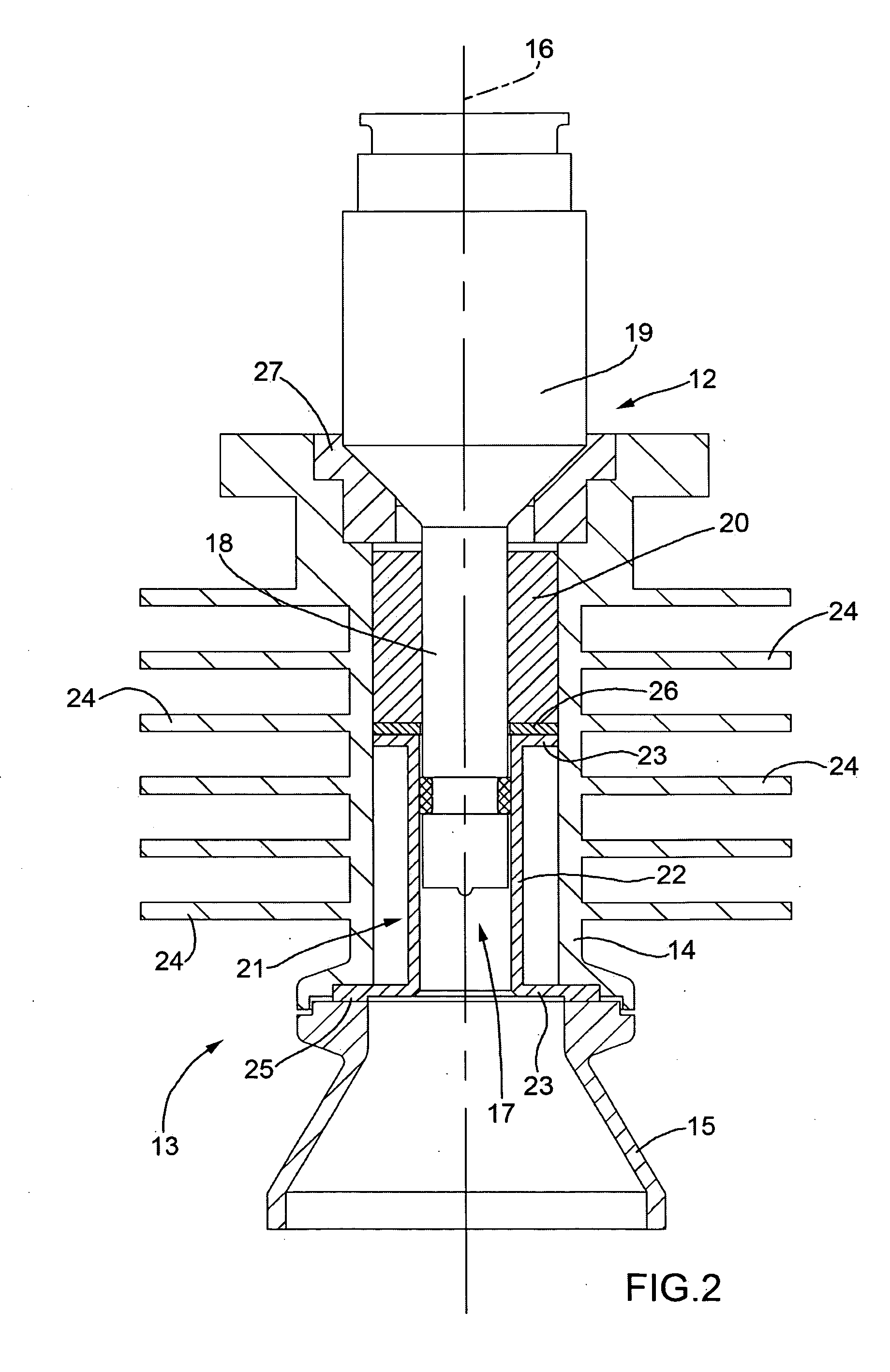 Mounting device for an injector in an exhaust system of an internal combustion engine