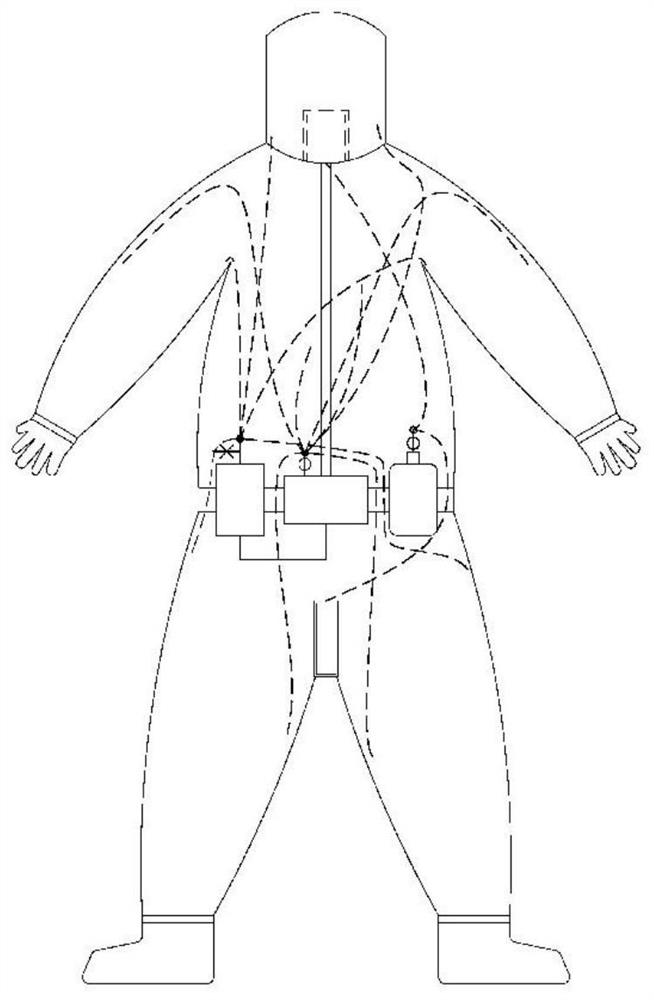 Pressurized drying protective clothing