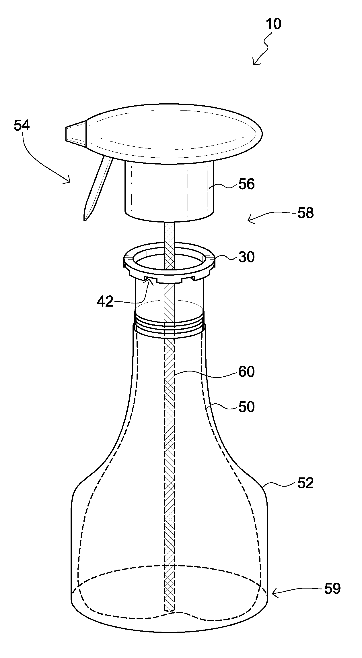 Spray bottle assembly