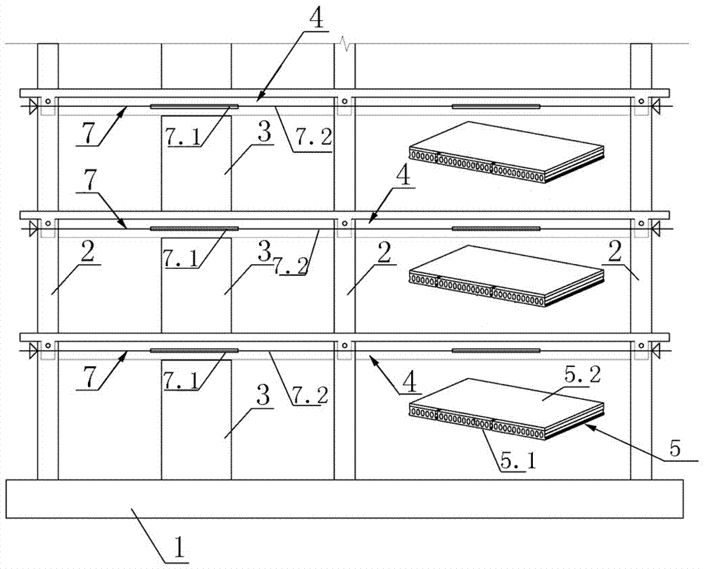 Post-tensioned prestressing assembling concrete frame anti-seismic and energy-consuming component system and construction method