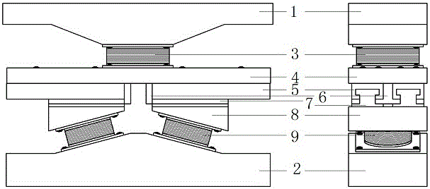 A three-dimensional seismic isolation bearing with oblique sliding damping and energy dissipation