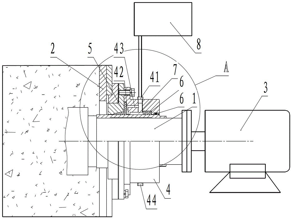 Concrete mixer mixing shaft sealing mechanism