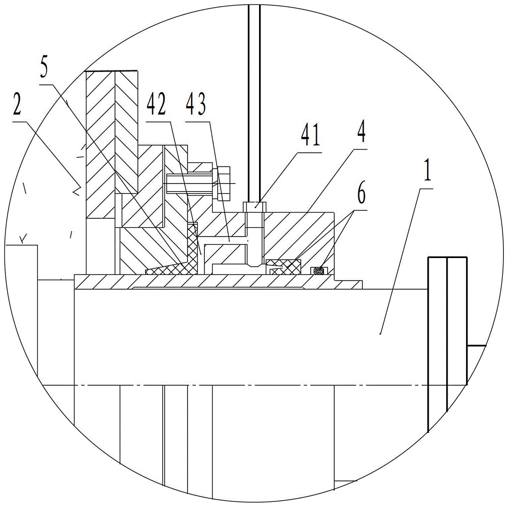 Concrete mixer mixing shaft sealing mechanism