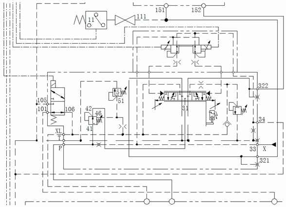 Crane hydraulic system for load sensitive ship