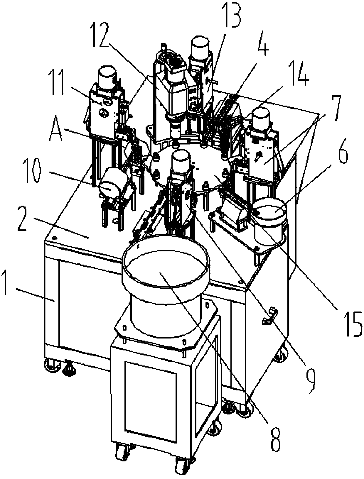 A shaft sleeve automatic assembly machine