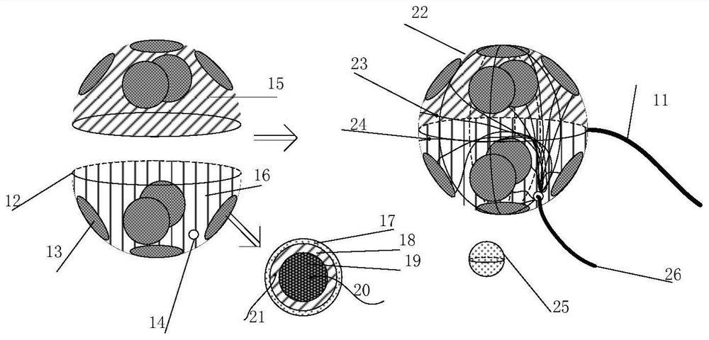 River monitoring system and method based on array type spherical piezoelectric-triboelectricity composite energy collection