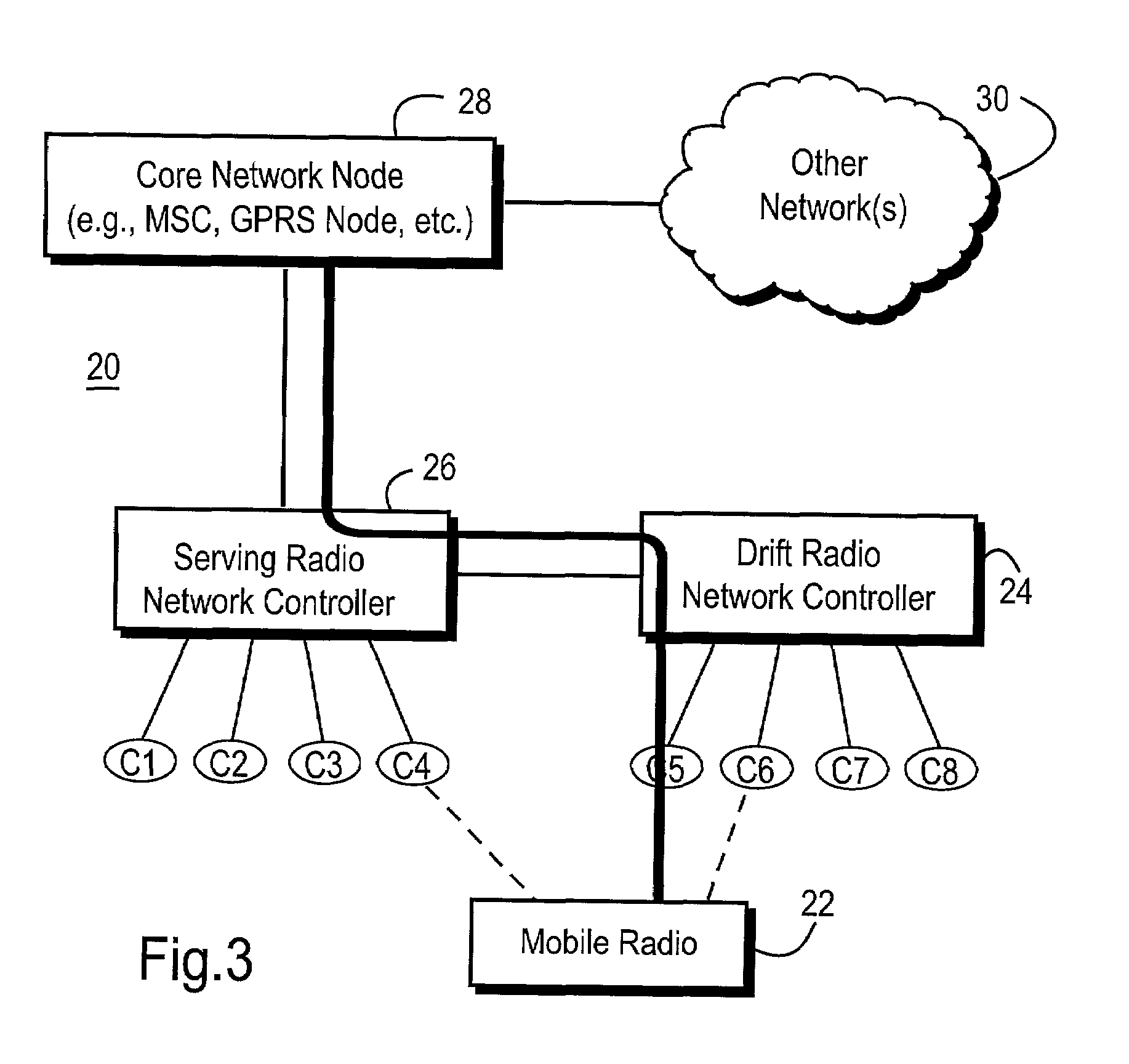 Method and apparatus for determining a location of a mobile radio