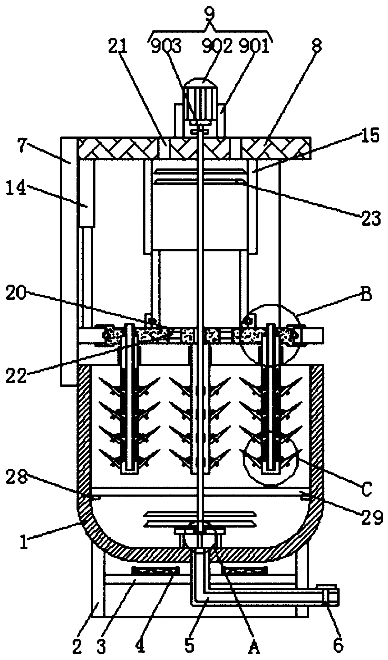 Fish bone type fish frying machine capable of producing fried fish in batches for canned fish processing and using method