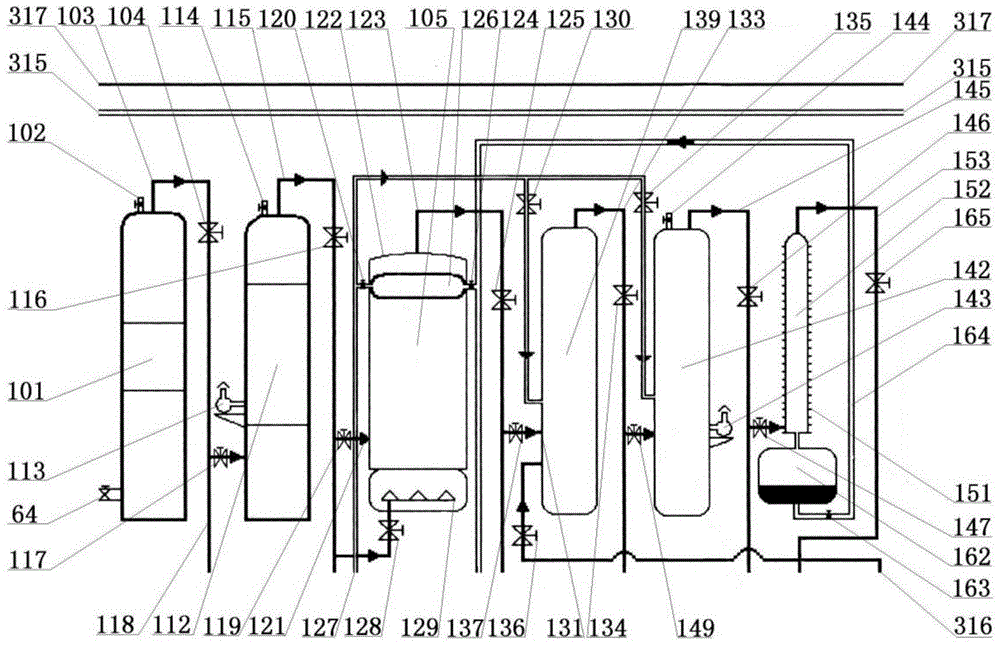 Six-tank circulating biogas dual-path sofc anode fuel supply system