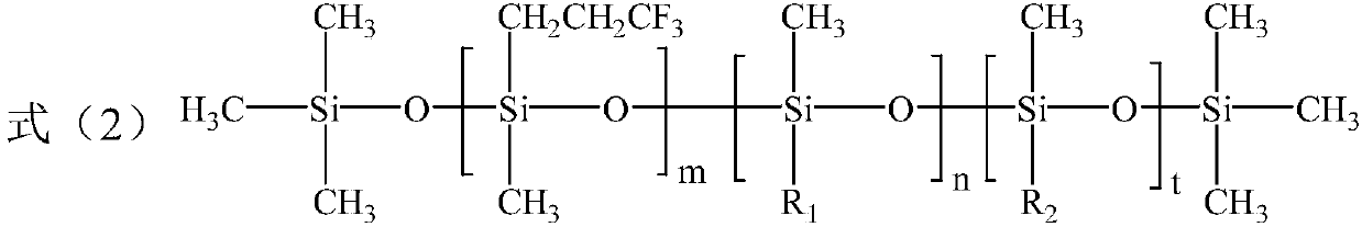 A kind of emulsion-type fluorine-containing silicone defoamer for oil-water two-phase system and preparation method thereof