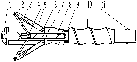 Bottom reaming device for roadway anchor hole