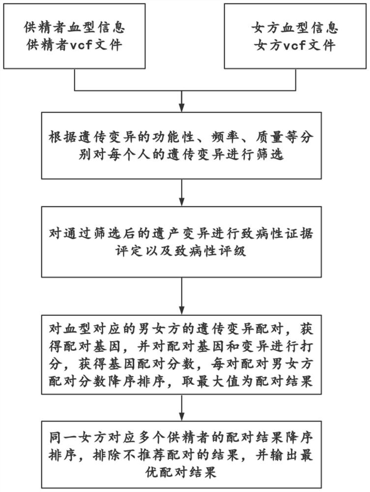 A genetic risk early warning method and system for assisted reproduction and sperm supply strategy