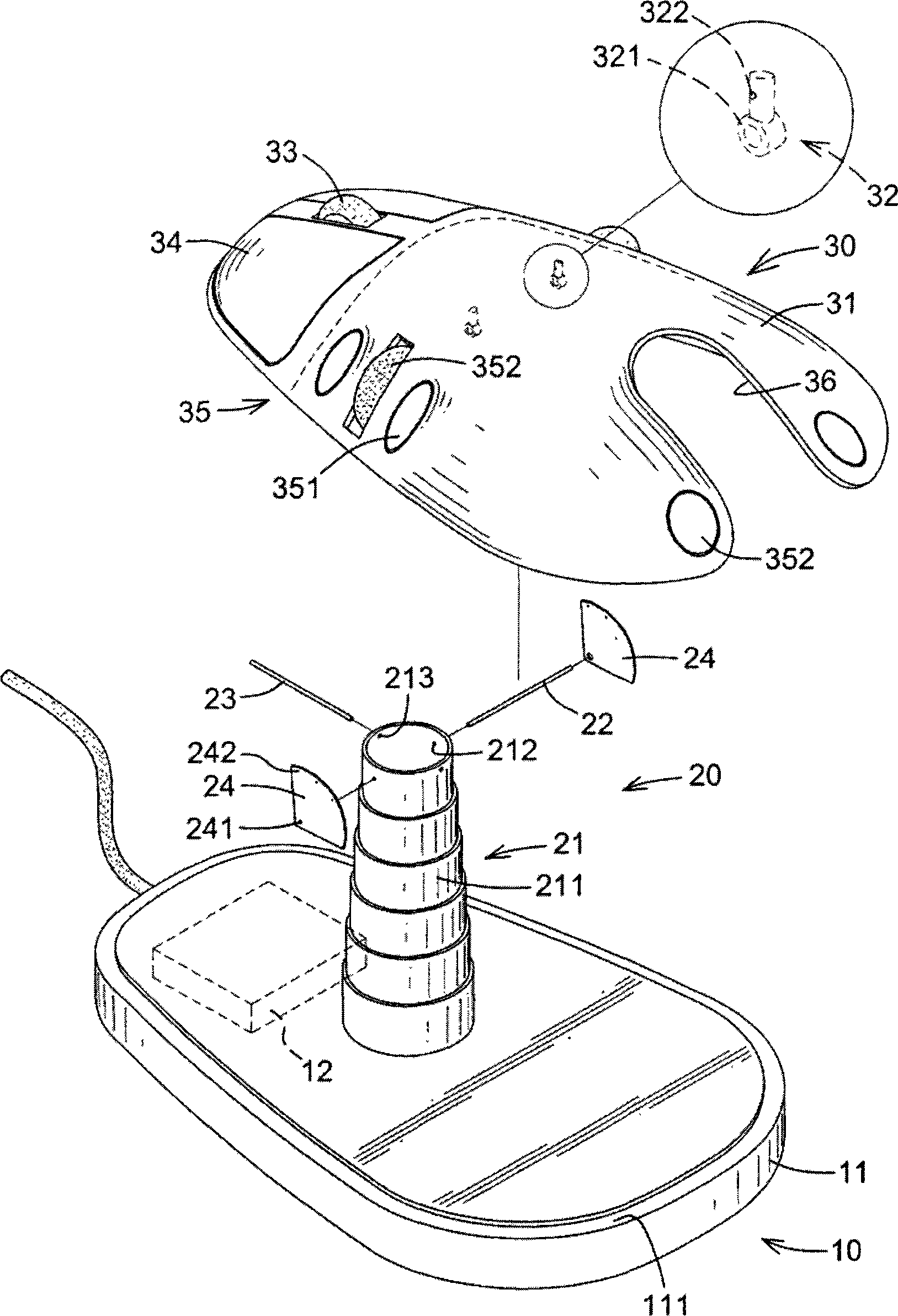 Mouse device for changing operation posture