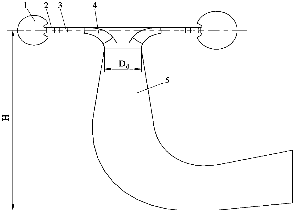 A wear-resistant Francis turbine suitable for high water head, high speed and high sediment concentration