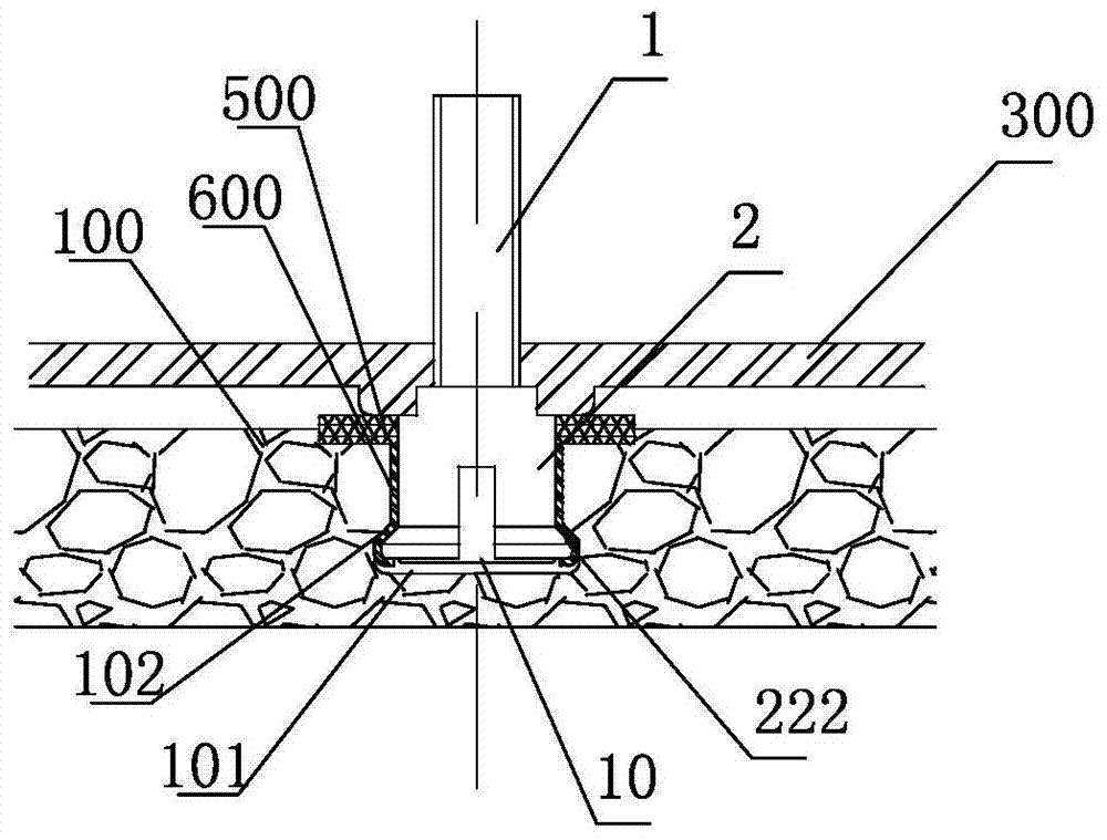 A back bolt and connection structure