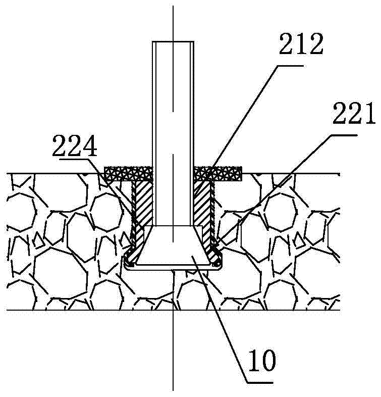 A back bolt and connection structure