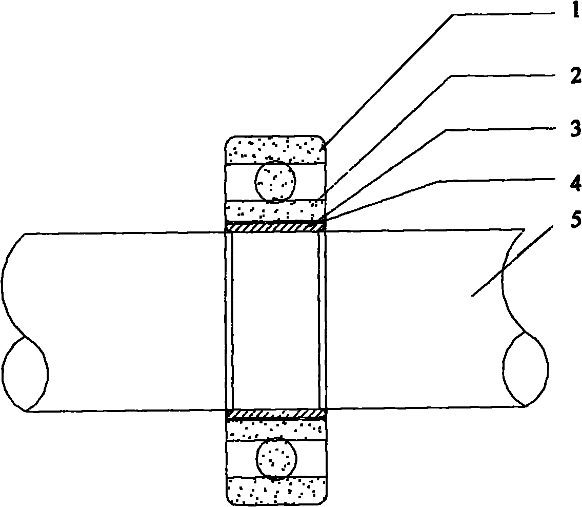 Adhesive for bonding full-ceramic bearing and metal shaft and application method thereof