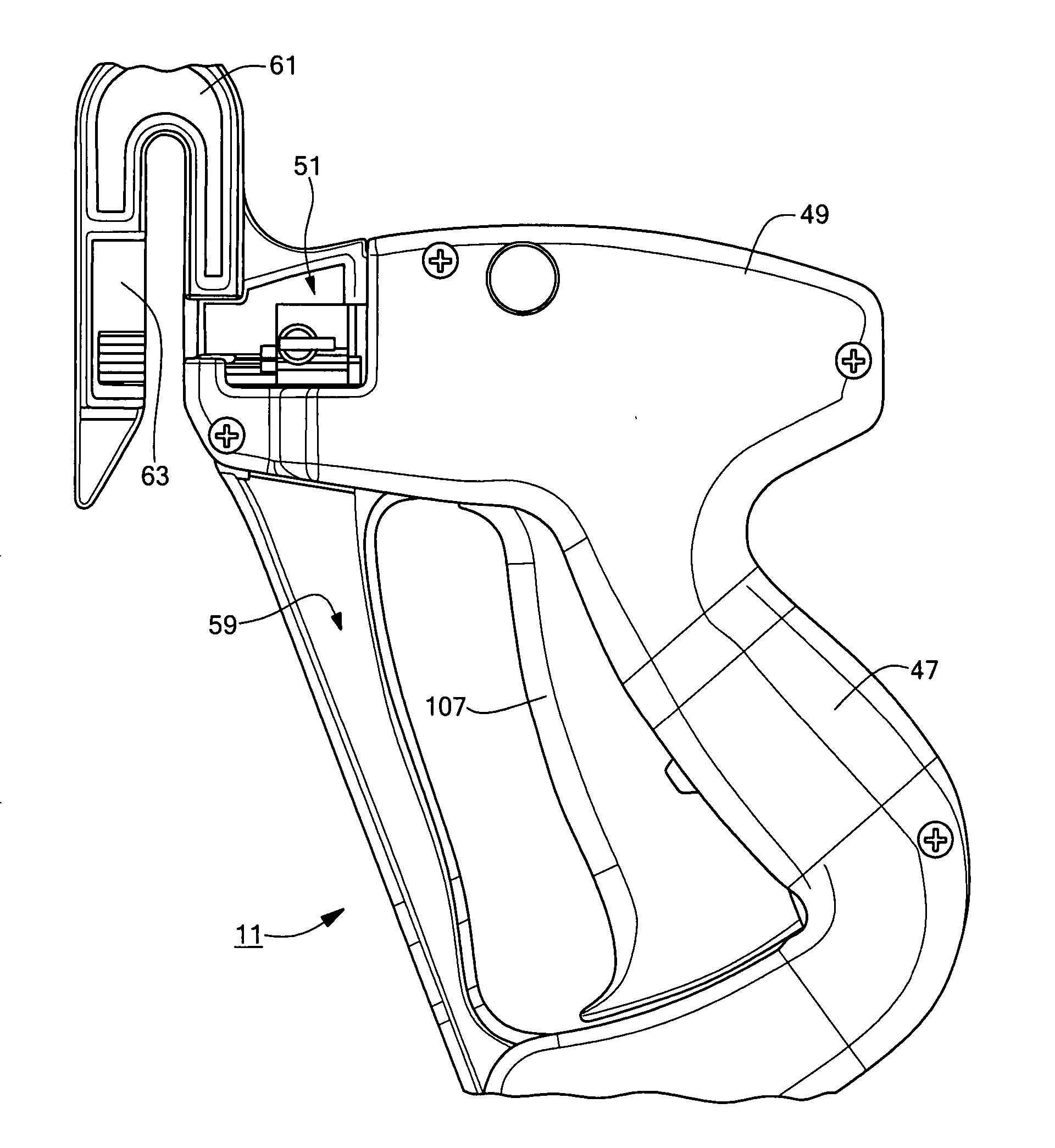 Tool for dispensing plastic fasteners