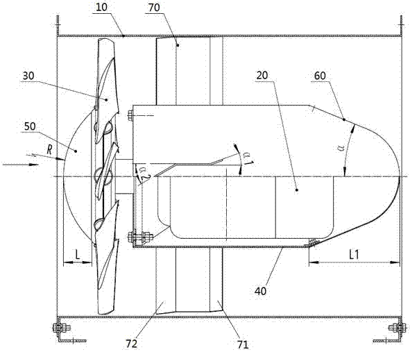 Axial-flow fire-fighting smoke exhaust fan