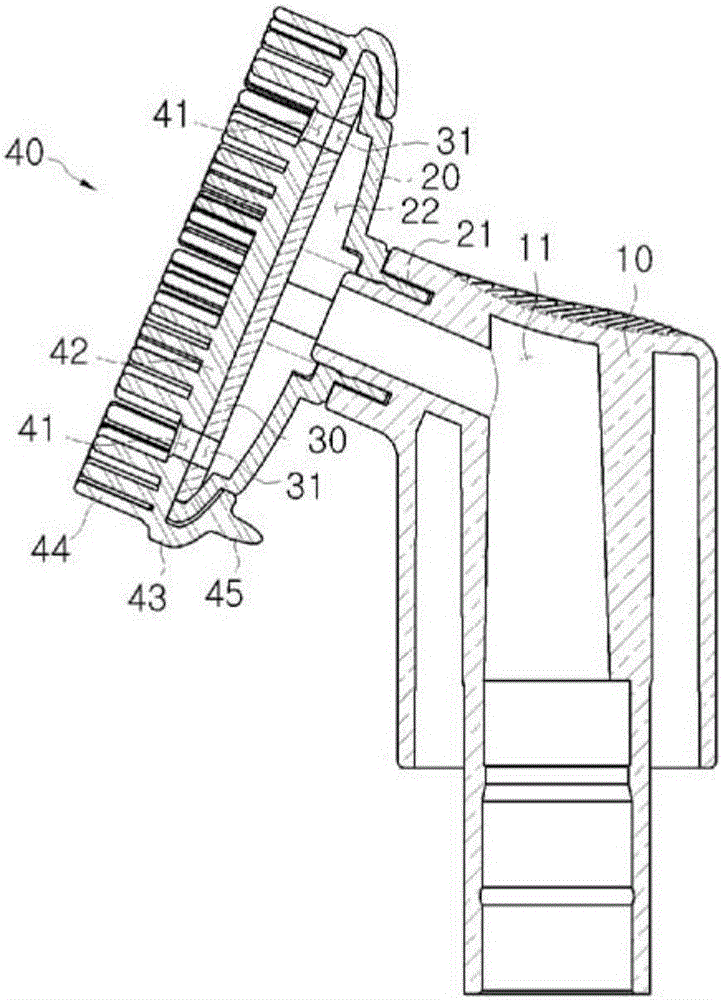 Push head unit of pump dispenser