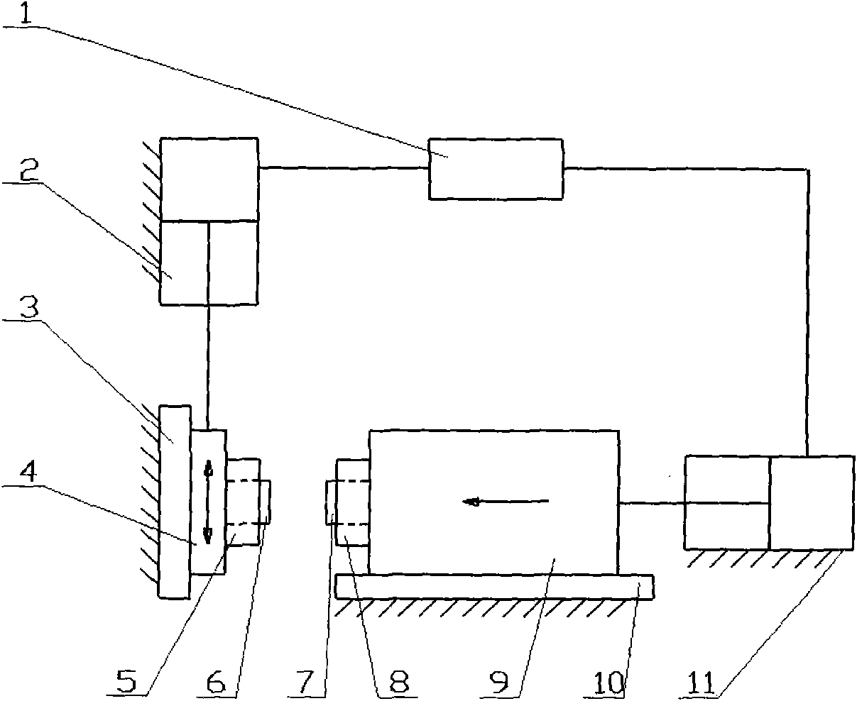 Linear fiction welding device