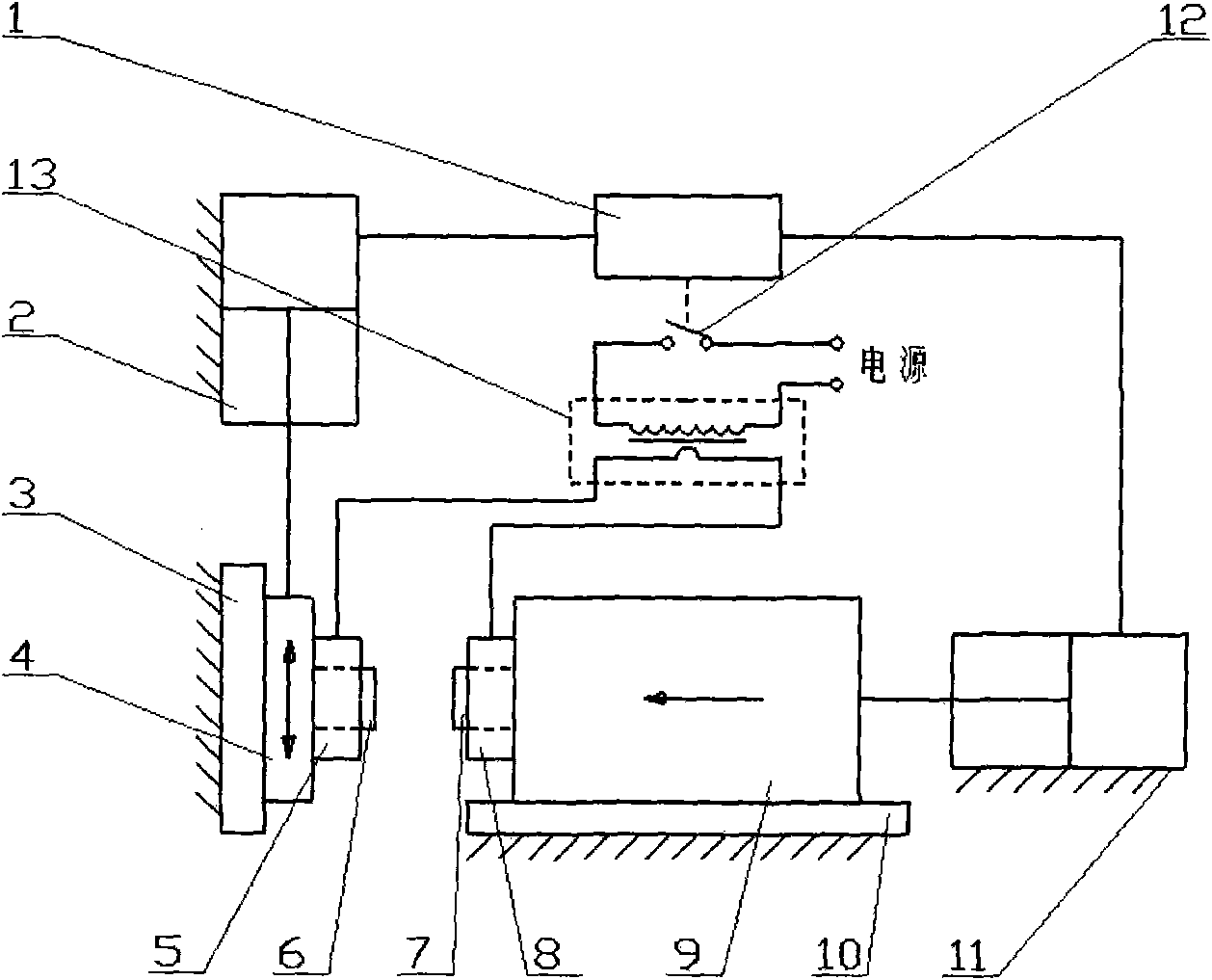 Linear fiction welding device